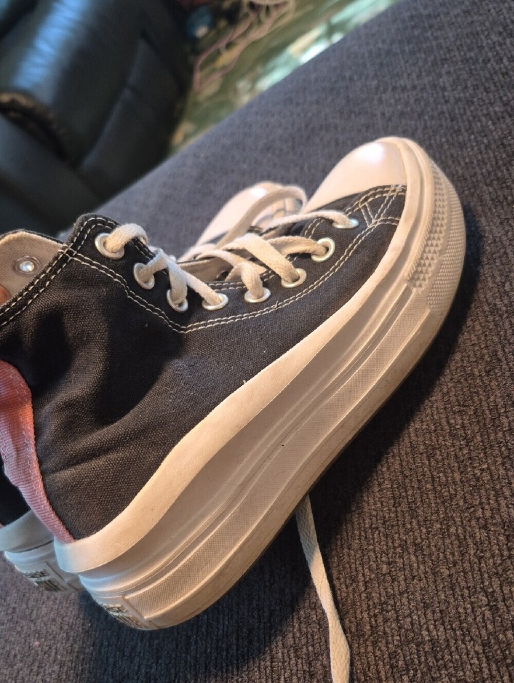 Converse Black and White High-Top Canvas Sneakers - Picture 3 of 8